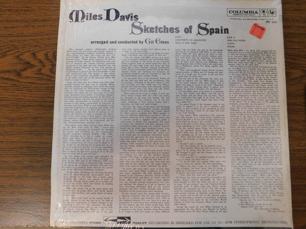 Miles Davis - Sketches Of Spain (Vinyl, LP, Album, Reissue, Stereo) Very Good Plus (VG+) / Very Good (VG)