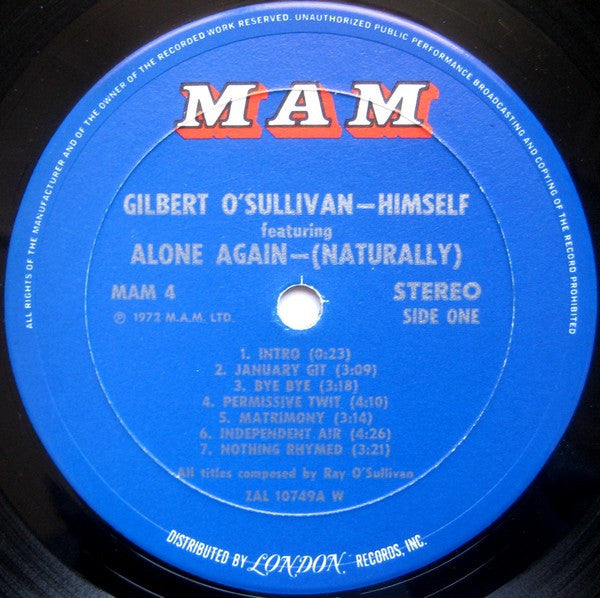 Gilbert O'Sullivan - Himself (Vinyl, LP, Album, Reissue, Stereo)