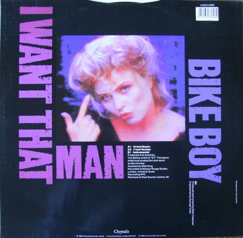 Deborah Harry - I Want That Man (Vinyl, 12", 45 RPM, Single) Very Good (VG) / Very Good Plus (VG+)