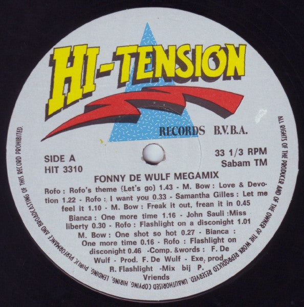 Various - Fonny De Wulf Megamix (Vinyl, 12", 33 ⅓ RPM, Mixed) Good Plus (G+) / Good Plus (G+)