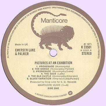 Emerson, Lake & Palmer - Pictures At An Exhibition (Vinyl, LP, Album, Reissue) Very Good (VG) / Very Good (VG)