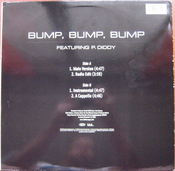 B2K - Bump, Bump, Bump (Vinyl, 12", 33 ⅓ RPM) Very Good Plus (VG+) / Very Good Plus (VG+)