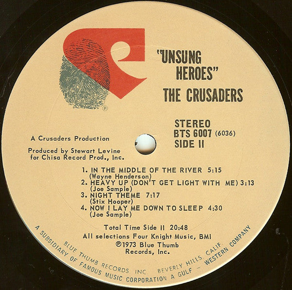 The Crusaders - Unsung Heroes (Vinyl, LP, Album) Very Good Plus (VG+) / Good Plus (G+)