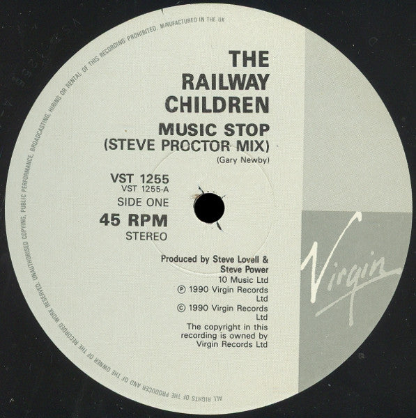 The Railway Children - Music Stop (Vinyl, 12", 45 RPM, Single) Very Good (VG) / Very Good (VG)