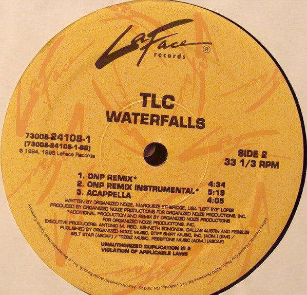 TLC - Waterfalls (Vinyl, 12", 33 ⅓ RPM) Mint (M) / Mint (M)