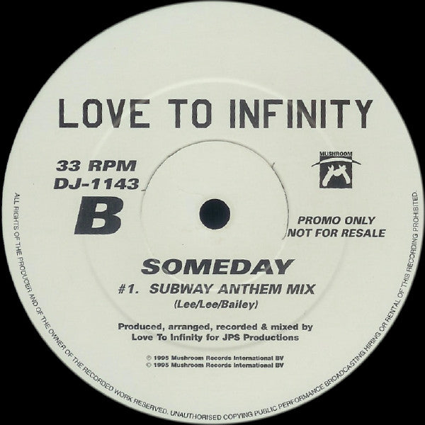 Love To Infinity - Someday (2x12", 33 ⅓ RPM, Single, Promo) - Very Good (VG) / Good Plus (G+)