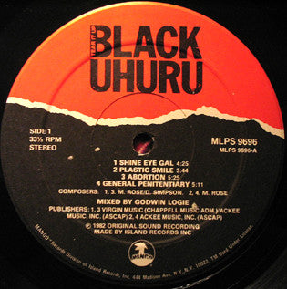 Black Uhuru - Tear It Up - Live (Vinyl, LP) Very Good Plus (VG+) / Very Good Plus (VG+)