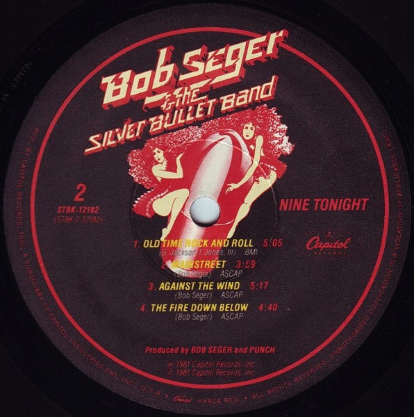 Bob Seger And The Silver Bullet Band - Nine Tonight (2xVinyl, LP, Album) Good Plus (G+) / Good Plus (G+)