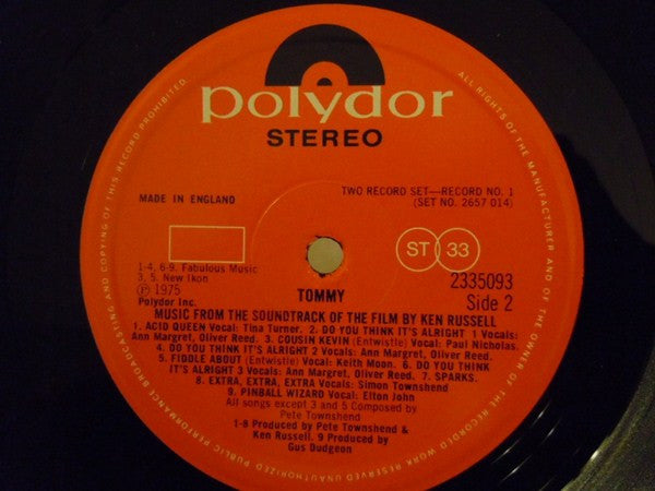 Various - Tommy (Original Soundtrack Recording) (2xVinyl, LP, Album) Very Good Plus (VG+) / Very Good (VG)