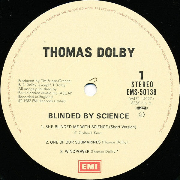 Thomas Dolby - Blinded By Science (Vinyl, LP, Mini-Album)