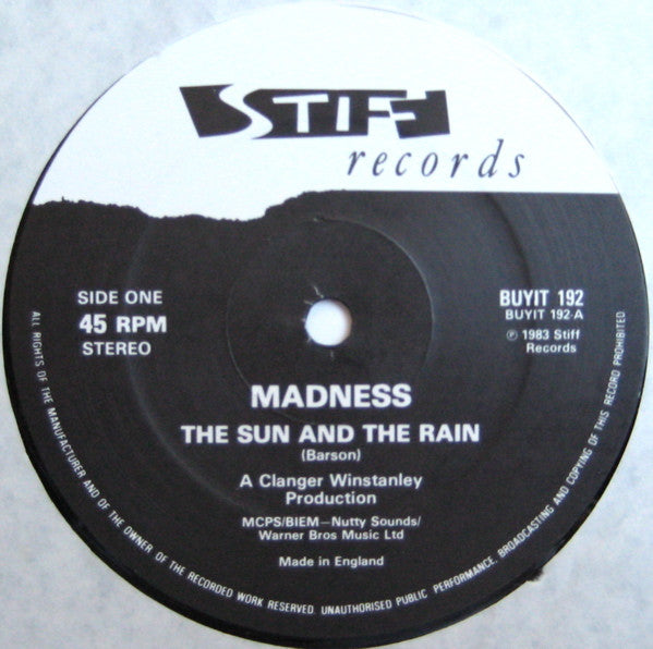 Madness - The Sun And The Rain (Vinyl, 12", 45 RPM, Single) Very Good Plus (VG+) / Very Good (VG)