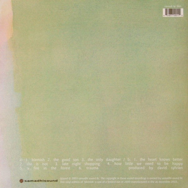 David Sylvian - Blemish (Vinyl, LP, Album, Limited Edition) Very Good (VG) / Near Mint (NM or M-)