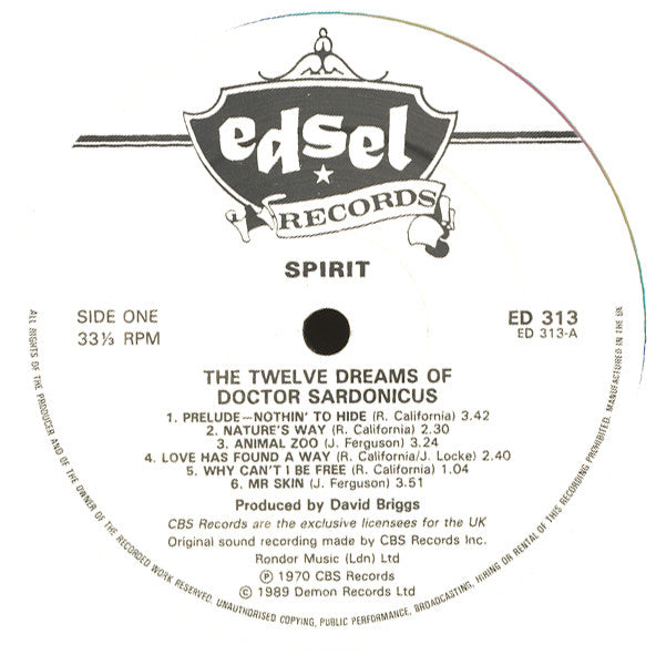 Spirit (8) - Twelve Dreams Of Dr. Sardonicus (Vinyl, LP, Album, Reissue) Near Mint (NM or M-) / Very Good Plus (VG+)