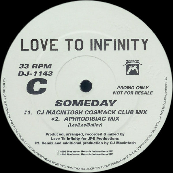 Love To Infinity - Someday (2x12", 33 ⅓ RPM, Single, Promo) - Very Good (VG) / Good Plus (G+)