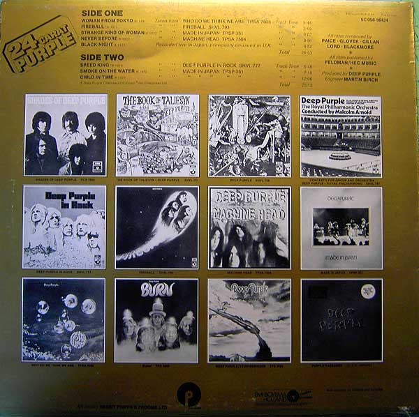 Deep Purple - 24 Carat Purple (Vinyl, LP, Compilation) Good Plus (G+) / Good Plus (G+)
