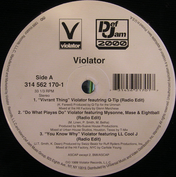 Various - Violator (Vinyl, 12", 33 ⅓ RPM, Single) Very Good (VG) / Generic