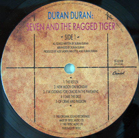 Duran Duran - Seven And The Ragged Tiger (Vinyl, LP, Album) Good Plus (G+) / Very Good (VG)