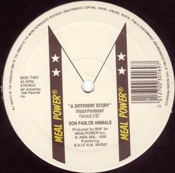Don Pablo's Animals - Long Train Rappin / A Different Story (Vinyl, 12", 45 RPM, Stereo) Very Good (VG) / Generic