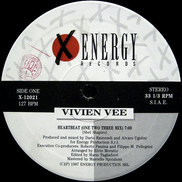 Vivien Vee - Heartbeat (Vinyl, 12", 33 ⅓ RPM, Stereo) Very Good (VG) / Very Good Plus (VG+)