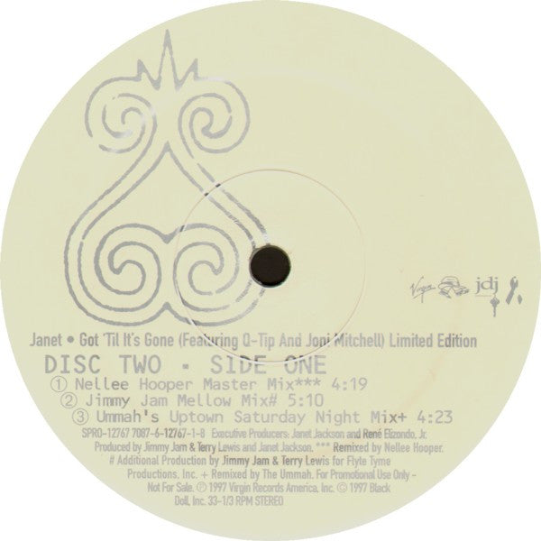 Janet Jackson - Got 'Til It's Gone (2xVinyl, 12", 33 ⅓ RPM, Limited Edition, Promo) Near Mint (NM or M-) / Very Good Plus (VG+)