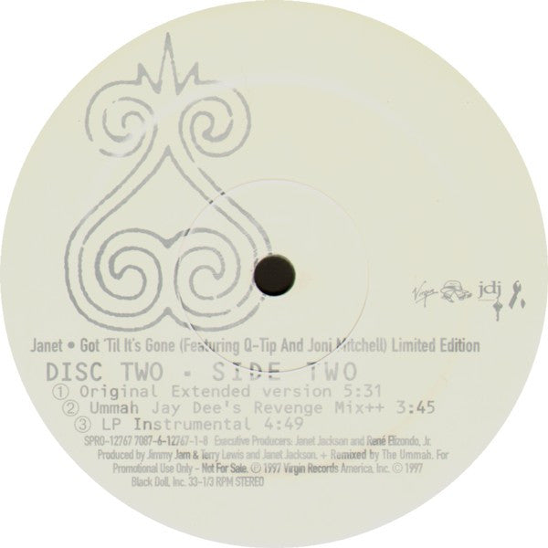 Janet Jackson - Got 'Til It's Gone (2xVinyl, 12", 33 ⅓ RPM, Limited Edition, Promo) Near Mint (NM or M-) / Very Good Plus (VG+)