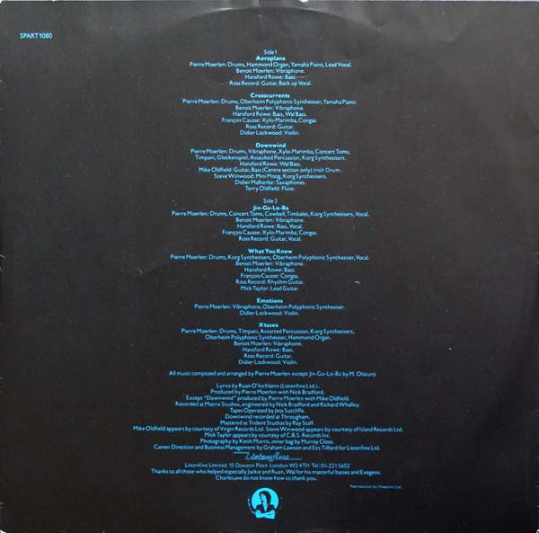 Pierre Moerlen's Gong - Downwind (Vinyl, LP, Album, Stereo) Very Good (VG) / Very Good Plus (VG+)