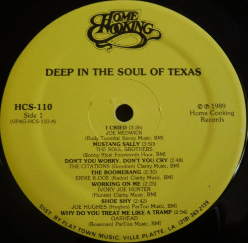 Various - Deep In The Soul Of Texas (Vinyl, LP, Compilation) Good Plus (G+) / Very Good (VG)