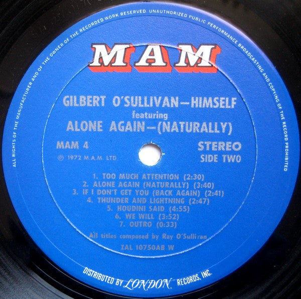 Gilbert O'Sullivan - Himself (Vinyl, LP, Album, Reissue, Stereo)