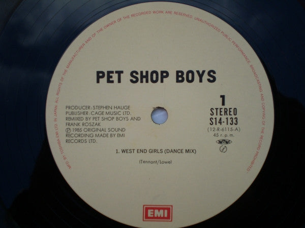 Pet Shop Boys - West End Girls (Vinyl, 12", 45 RPM, Single)