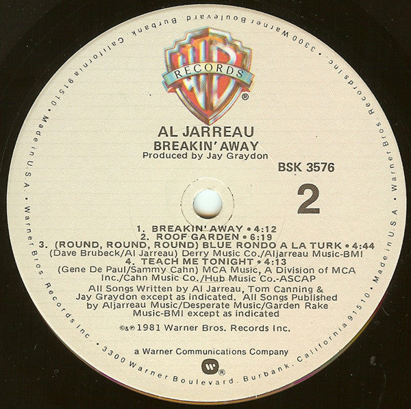 Al Jarreau - Breakin' Away (Vinyl, LP, Album, Stereo) Very Good (VG) / Very Good (VG)