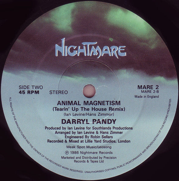 Darryl Pandy - Animal Magnetism (Vinyl, 12", 45 RPM, Stereo) Very Good (VG) / Very Good (VG)