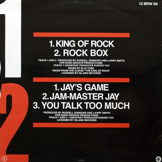 Run-DMC - King Of Rock (Vinyl, 12", 45 RPM, Reissue, Stereo) Very Good (VG) / Very Good Plus (VG+)