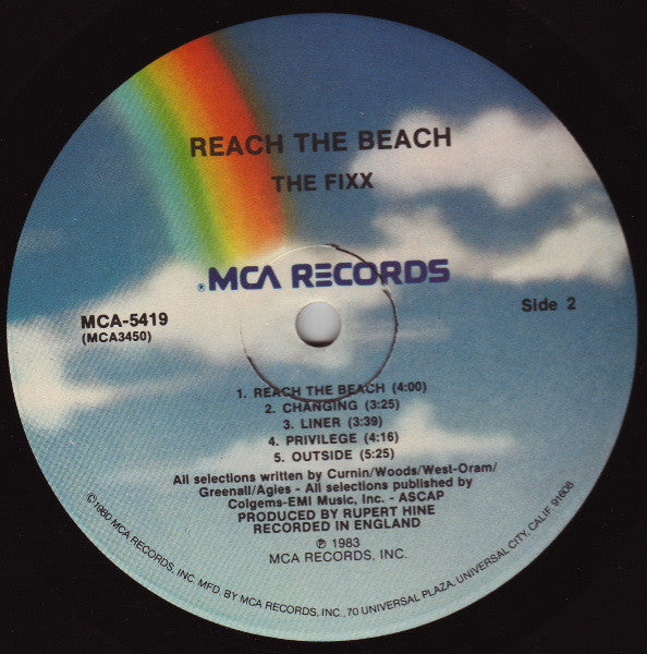 The Fixx - Reach The Beach (Vinyl, LP, Album, Stereo) Very Good Plus (VG+) / Very Good (VG)