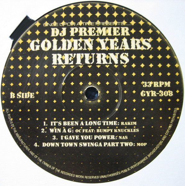 DJ Premier - Golden Years Returns (2xVinyl, LP, Compilation, Unofficial Release) Good Plus (G+) / Very Good (VG)