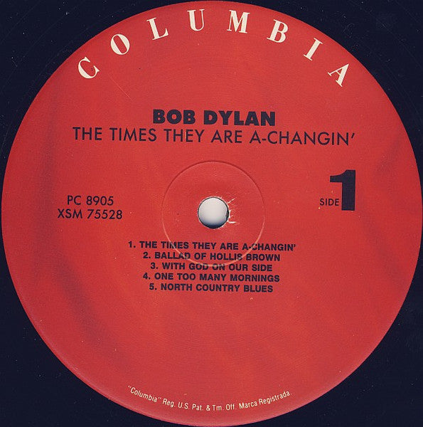 Bob Dylan - The Times They Are A-Changin' (Vinyl, LP, Album, Reissue, Stereo) Very Good (VG) / Very Good Plus (VG+)