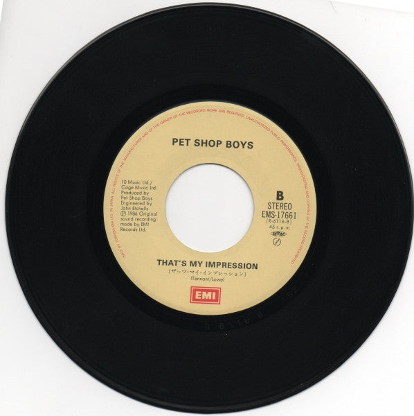 Pet Shop Boys - Love Comes Quickly (Vinyl, 7", 45 RPM, Single, Stereo) Very Good Plus (VG+) / Very Good (VG)