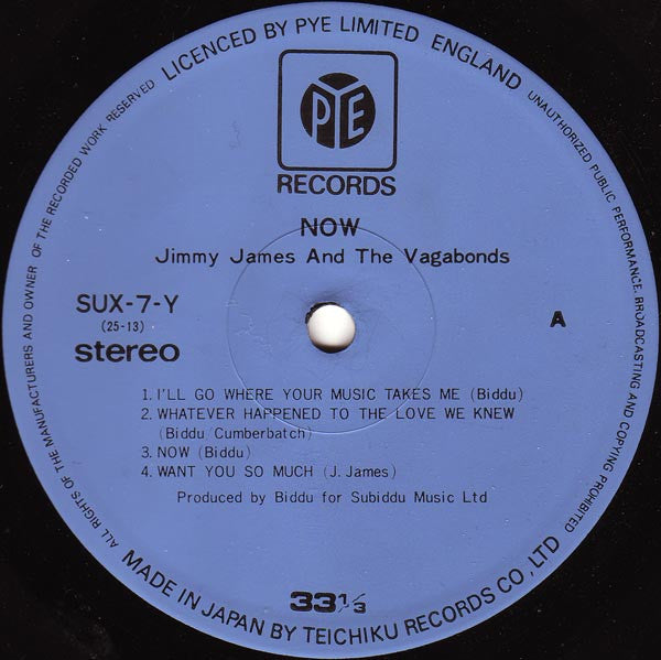 Jimmy James & The Vagabonds - Now (Vinyl, LP, Album, Stereo) Good Plus (G+) / Very Good (VG)