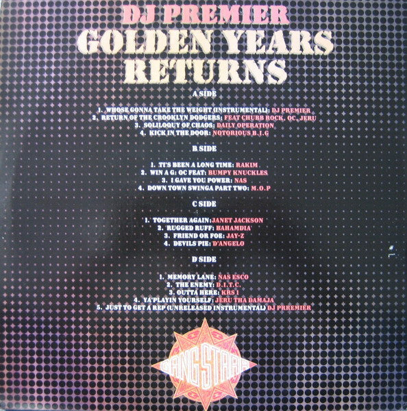 DJ Premier - Golden Years Returns (2xVinyl, LP, Compilation, Unofficial Release) Good Plus (G+) / Very Good (VG)