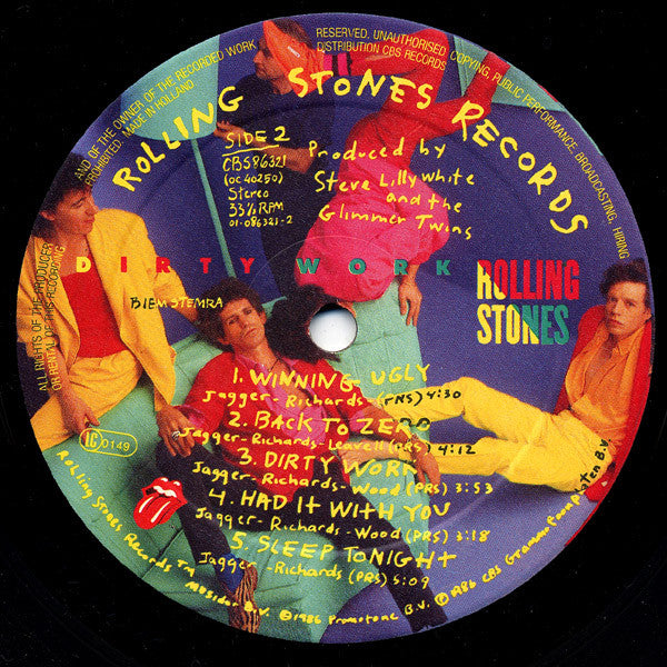 The Rolling Stones - Dirty Work (Vinyl, LP, Album, Stereo) Very Good Plus (VG+) / Very Good (VG)