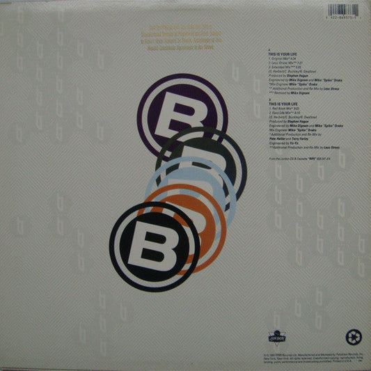 Banderas - This Is Your Life (Vinyl, 12", 33 ⅓ RPM) Good Plus (G+) / Good Plus (G+)