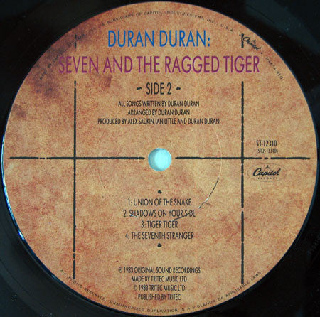 Duran Duran - Seven And The Ragged Tiger (Vinyl, LP, Album) Good Plus (G+) / Very Good (VG)