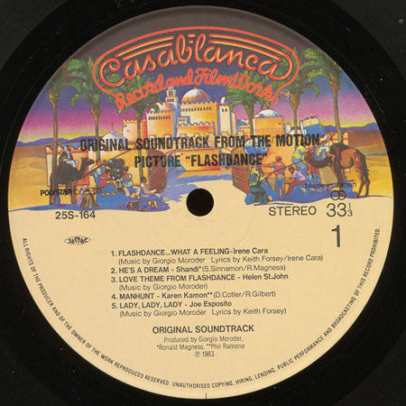 Various - Flashdance (Original Soundtrack From The Motion Picture) = フラッシュダンス (Vinyl, LP, Album, Stereo) Very Good (VG) / Very Good (VG)