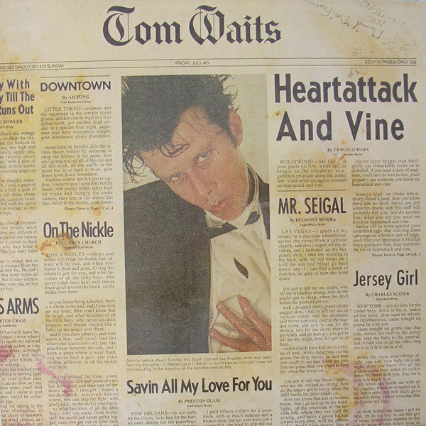 Tom Waits - Heartattack And Vine (Vinyl, LP, Album, Stereo) Very Good Plus (VG+) / Very Good (VG)