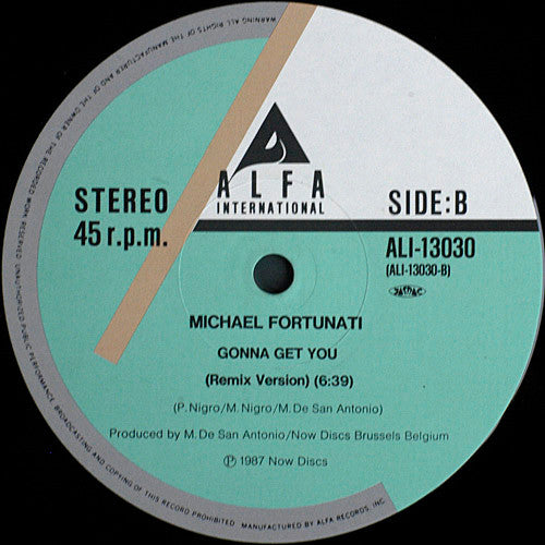 Michael Fortunati - Alleluia (Vinyl, 12", 45 RPM)