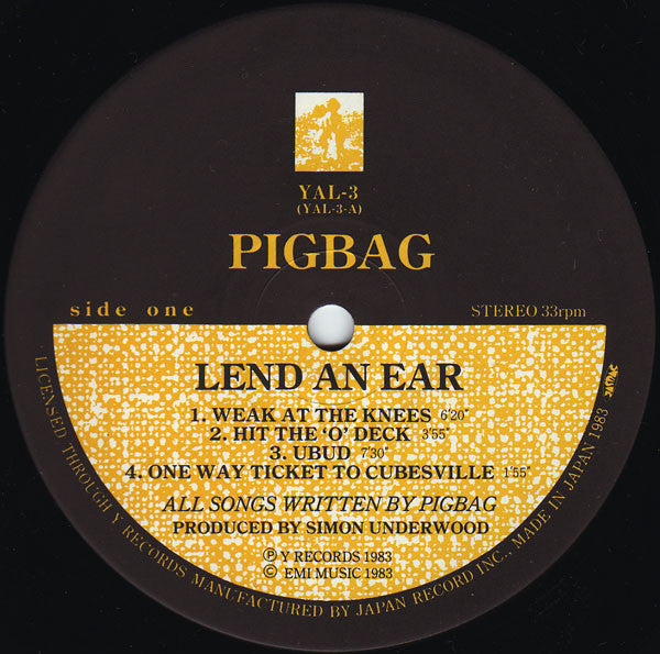 Pigbag - Lend An Ear (Vinyl, LP, Album) Very Good Plus (VG+) / Very Good (VG)