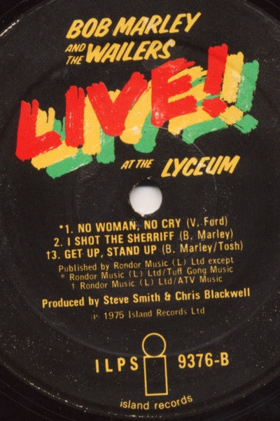 Bob Marley & The Wailers - Live! At The Lyceum (Vinyl, LP, Album) Good Plus (G+) / Very Good (VG)