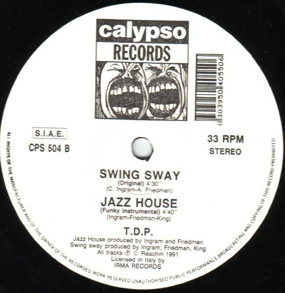 TDP - Jazz House (Vinyl, 12", 45 RPM) Very Good (VG) / Very Good (VG)