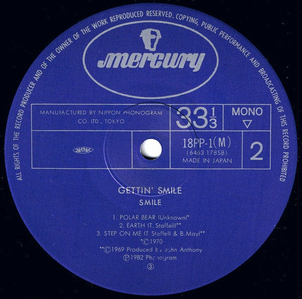Smile (6) - Gettin' Smile (Vinyl, LP, Mini-Album, Stereo, Mono) Very Good (VG) / Very Good (VG)