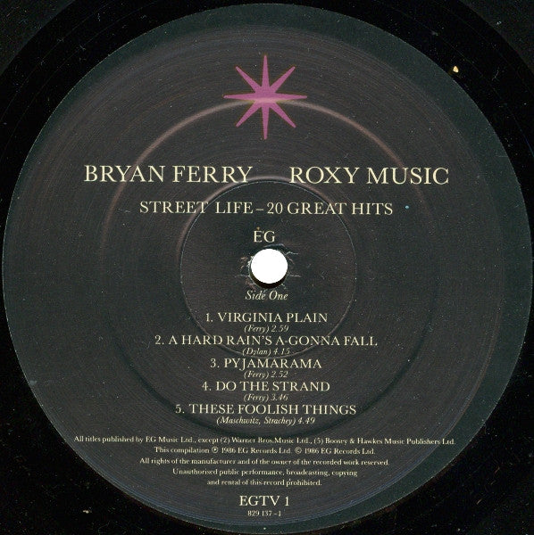 Bryan Ferry - Street Life - 20 Great Hits (2xVinyl, LP, Compilation, Remastered) Very Good (VG) / Very Good (VG)