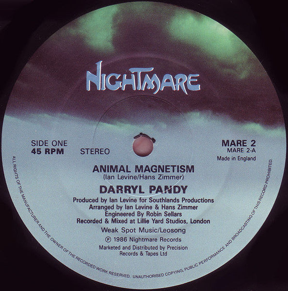 Darryl Pandy - Animal Magnetism (Vinyl, 12", 45 RPM, Stereo) Very Good (VG) / Very Good (VG)